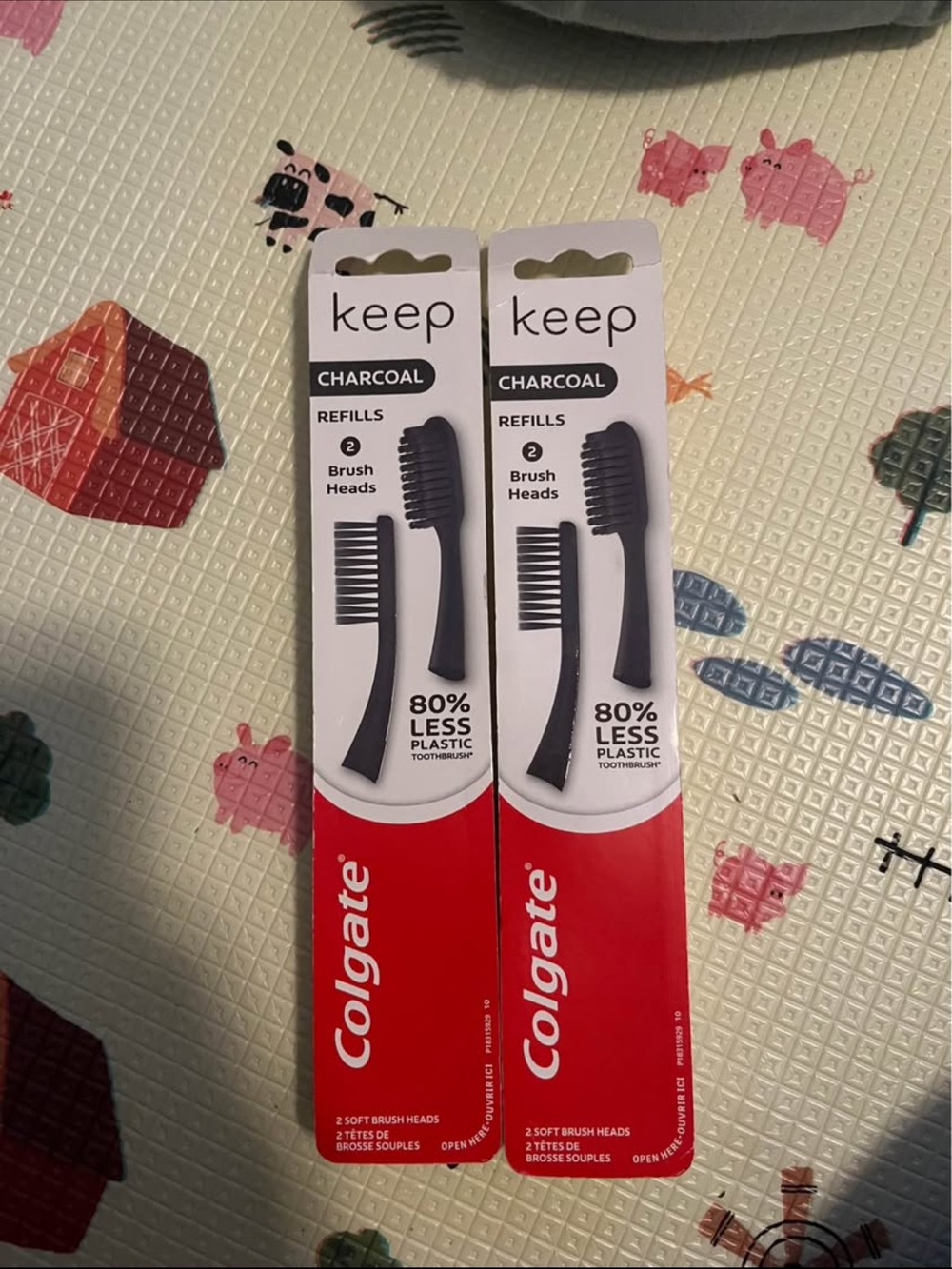 Colgate Keep Charcoal Replacement Brush Heads – Black (2 Pack)